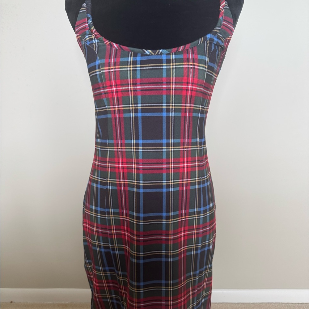 Gretchen Scott Designs Red and Blue Plaid Dress